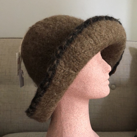 Felted Wool Hat Handmade Winter Cloche VTG EC Rare Find - Picture 7 of 14